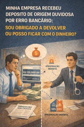 Imagem da notícia Minha Empresa Recebeu Depósito de Origem Duvidosa por Erro Bancário